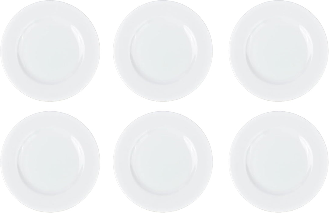 Retsch Arzberg Heike Weiss Frühstücksteller Kuchenteller 21cm, Set 6-teilig/Porzellan/uni weiss, run