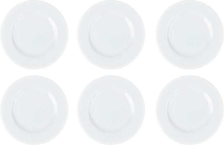 Retsch Arzberg Heike Weiss Frühstücksteller Kuchenteller 21cm, Set 6-teilig/Porzellan/uni weiss, run
