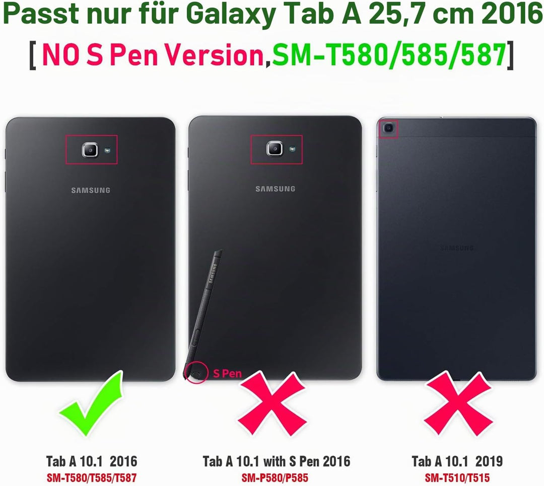 Timecity Hülle für Samsung Galaxy Tab A6 2016 10.1 Zoll SM-T580N/SM-T585N Stossfeste Schutzhülle mit