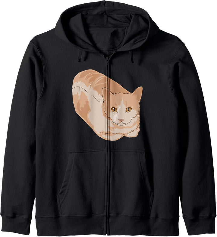 Kawaii Katzenbrot Lustige Dank Meme Katzen Kapuzenjacke