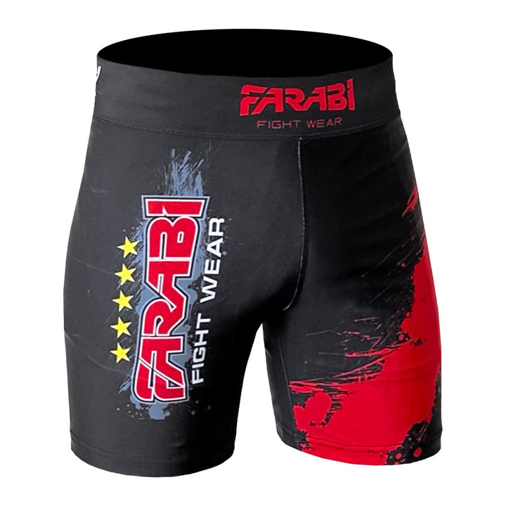 Farabi Sports Kompressions Vale Tudo Short, Kompression MMA Shorts, Kampfsport,Cage Fighting,Grappli