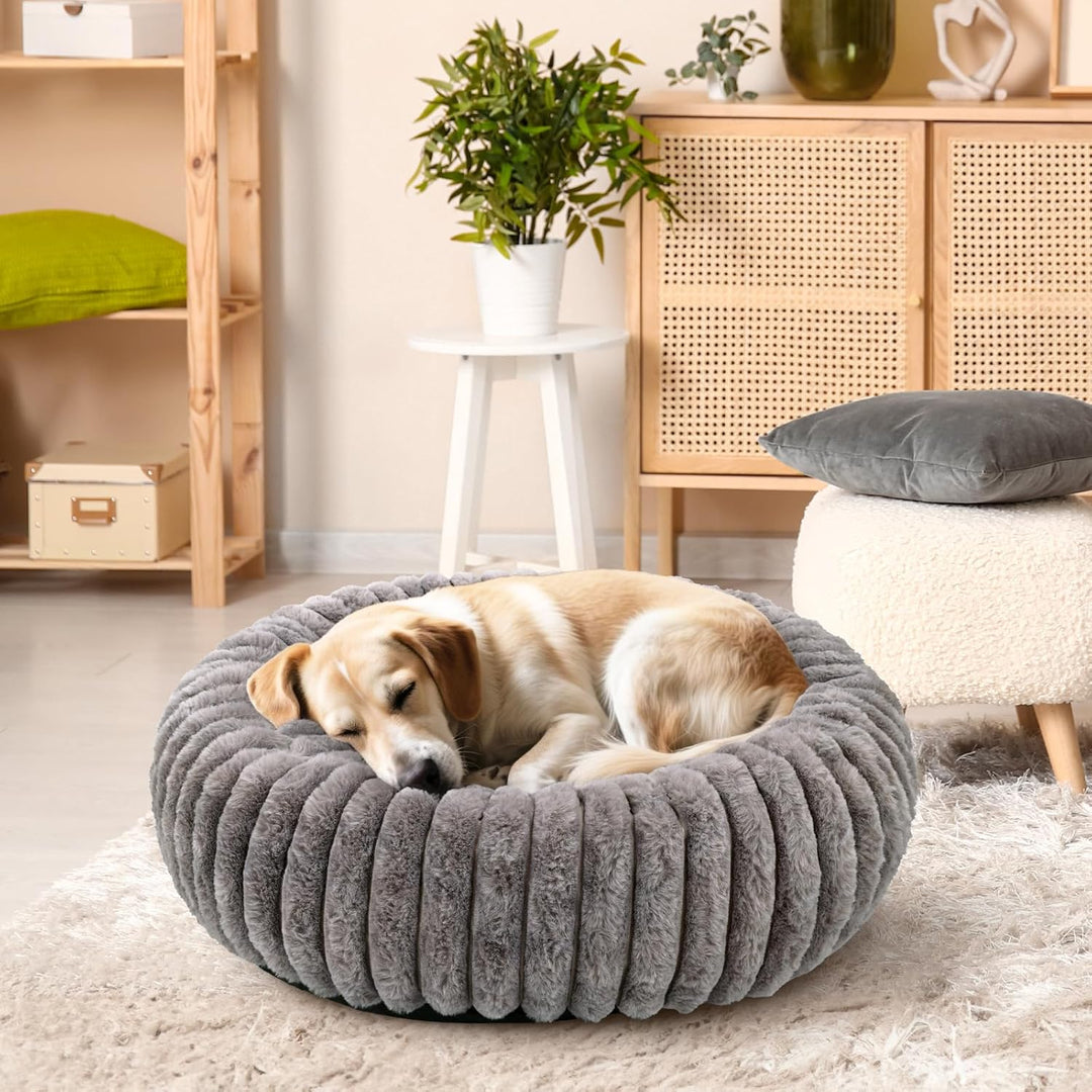 Katzenbett, Rund Katzennest, Donut Haustierbett Tierbett Kleine Hundebett Waschbarer Flauschiges Ind