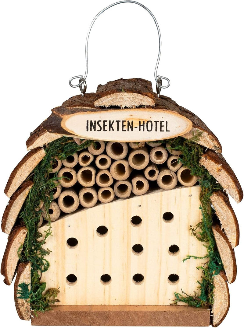 Gardigo Insektenhotel für Bienen und Marienkäfer aus Holz | Nistkasten zum Aufhängen für Garten und