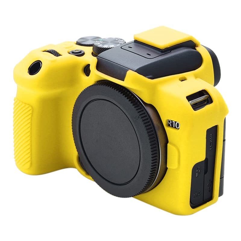 Kameratasche für Canon EOS R10, Silikon-Gummi, Kameragehäuse, Schutzhülle für Canon EOS R10, Gelb, g