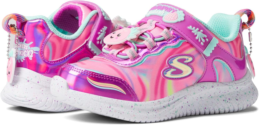 Skechers Unisex Kinder Jumpsters Sweet Kickz Sneaker 33 EU Strawberry Splash Synthetic Multi Mesh, 3