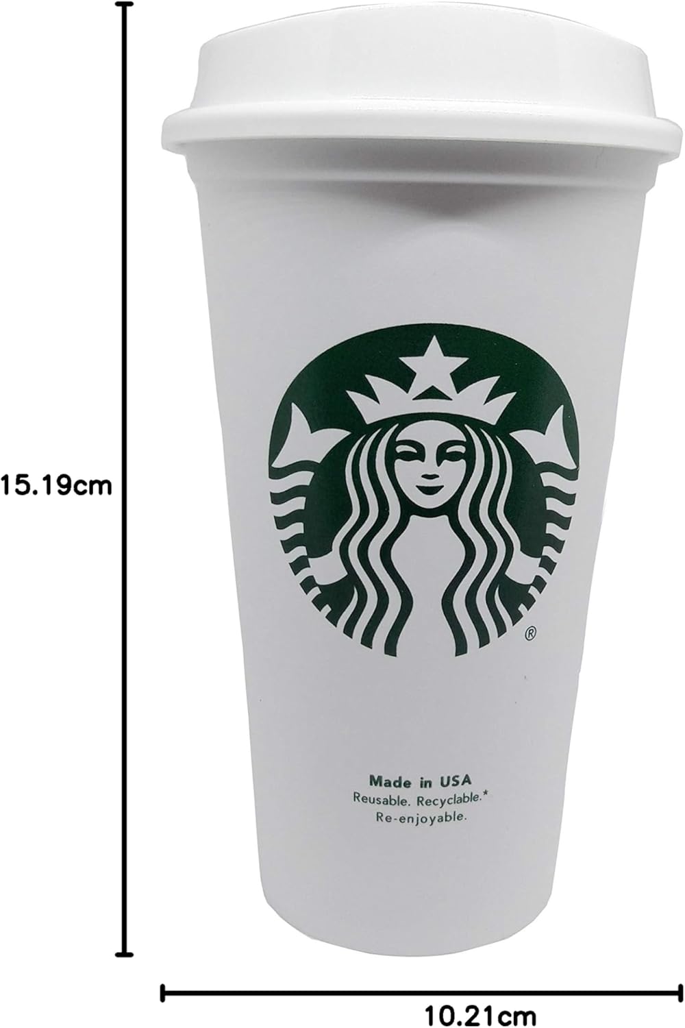 Starbucks Wiederverwendbare Kunststoff Reisebecher für unterwegs, 473 ml, 5 Stück 5 Stück (1er Pack)