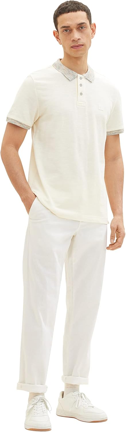 TOM TAILOR Herren Basic Poloshirt XL 18592 - Vintage Beige, XL 18592 - Vintage Beige