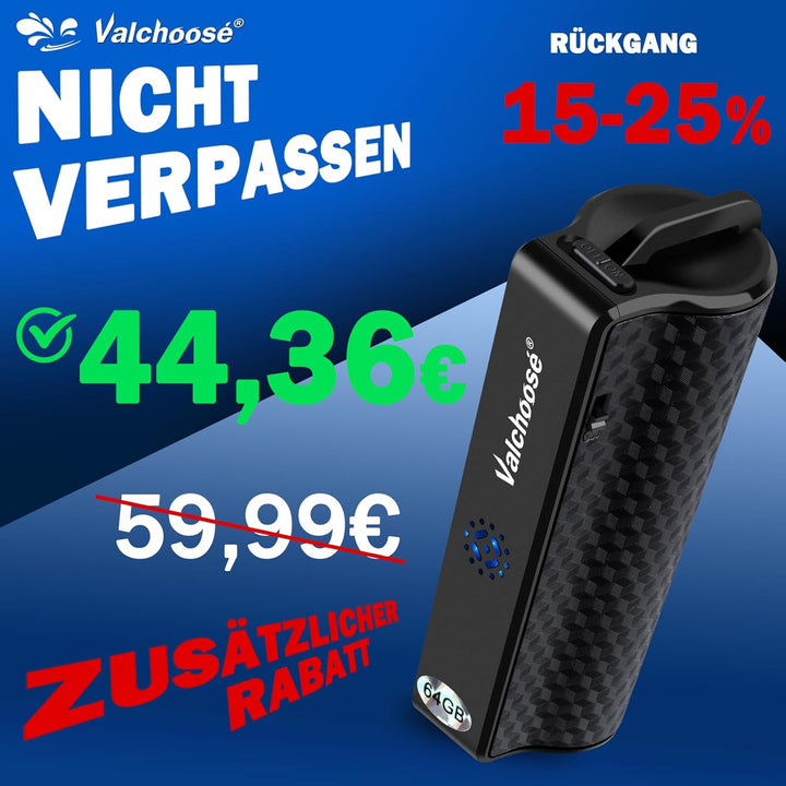 Valchoose 64 GB Digitales Diktiergerät – Aufnahmegerät Klein mit One-Touch-Aufnahme, Magnetfunktion