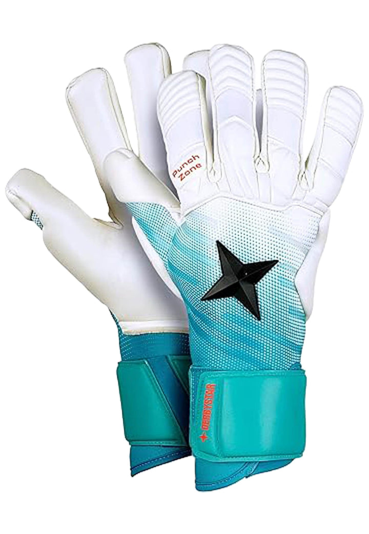 Derbystar Herren Aqua V23 Handschuhe 9 Weiss Türkis Schwarz, 9 Weiss Türkis Schwarz