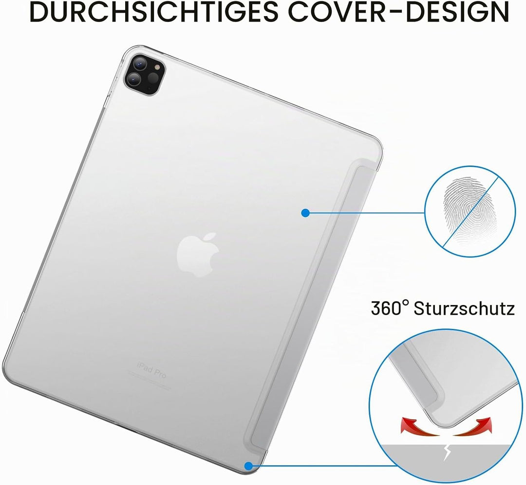 JETech Hülle für iPad Pro 12,9 Zoll (6./5. Generation, Modell 2022/2021), Unterstützung Pencil Aufla