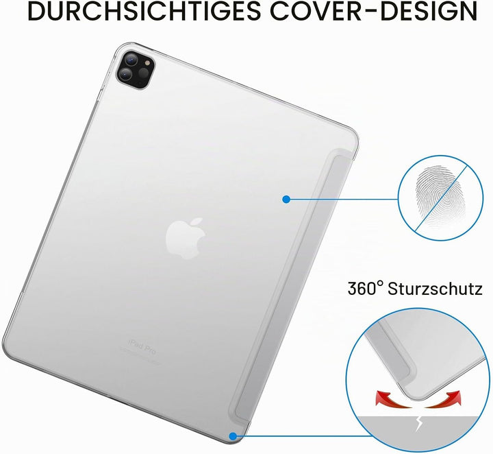 JETech Hülle für iPad Pro 12,9 Zoll (6./5. Generation, Modell 2022/2021), Unterstützung Pencil Aufla