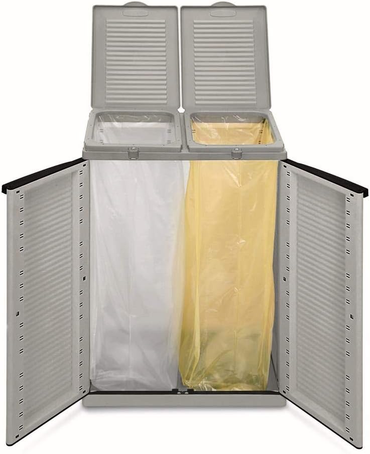 Terry, Ecocab 2 , Schrank zum Mülltrennen, für den Innen- und Aussenbereich, 2 separate Fächer - 68x
