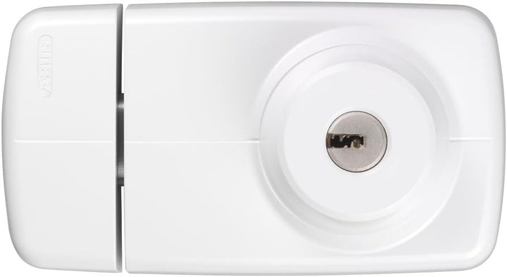 ABUS Tür-Zusatzschloss 7025 mit beidseitigem Zylinder, weiss, 53273 Metall EK Weiss, Metall EK Weiss