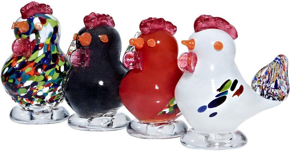 CRISTALICA Glasfigur Huhn weiss 14,5cm