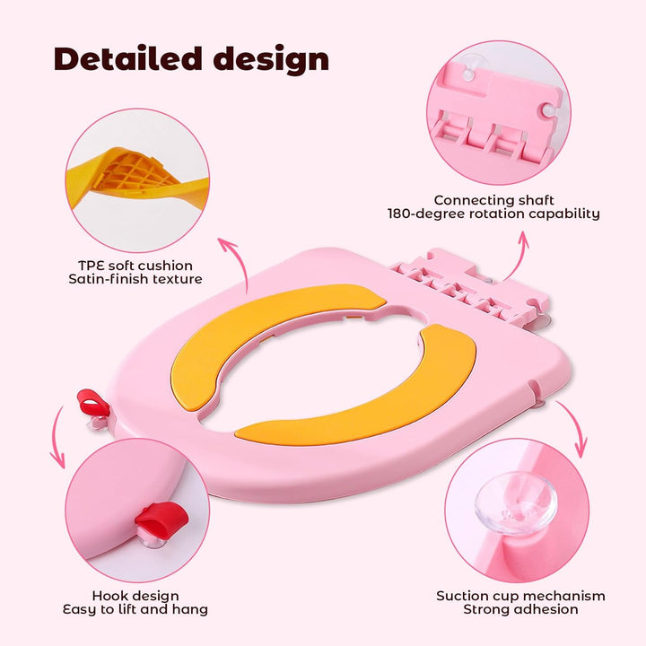 auvstar Toilettensitz für Babys,Lernkissen mit Saugnäpfen für Toilettensitz,WC Sitz für Kinder,Reise