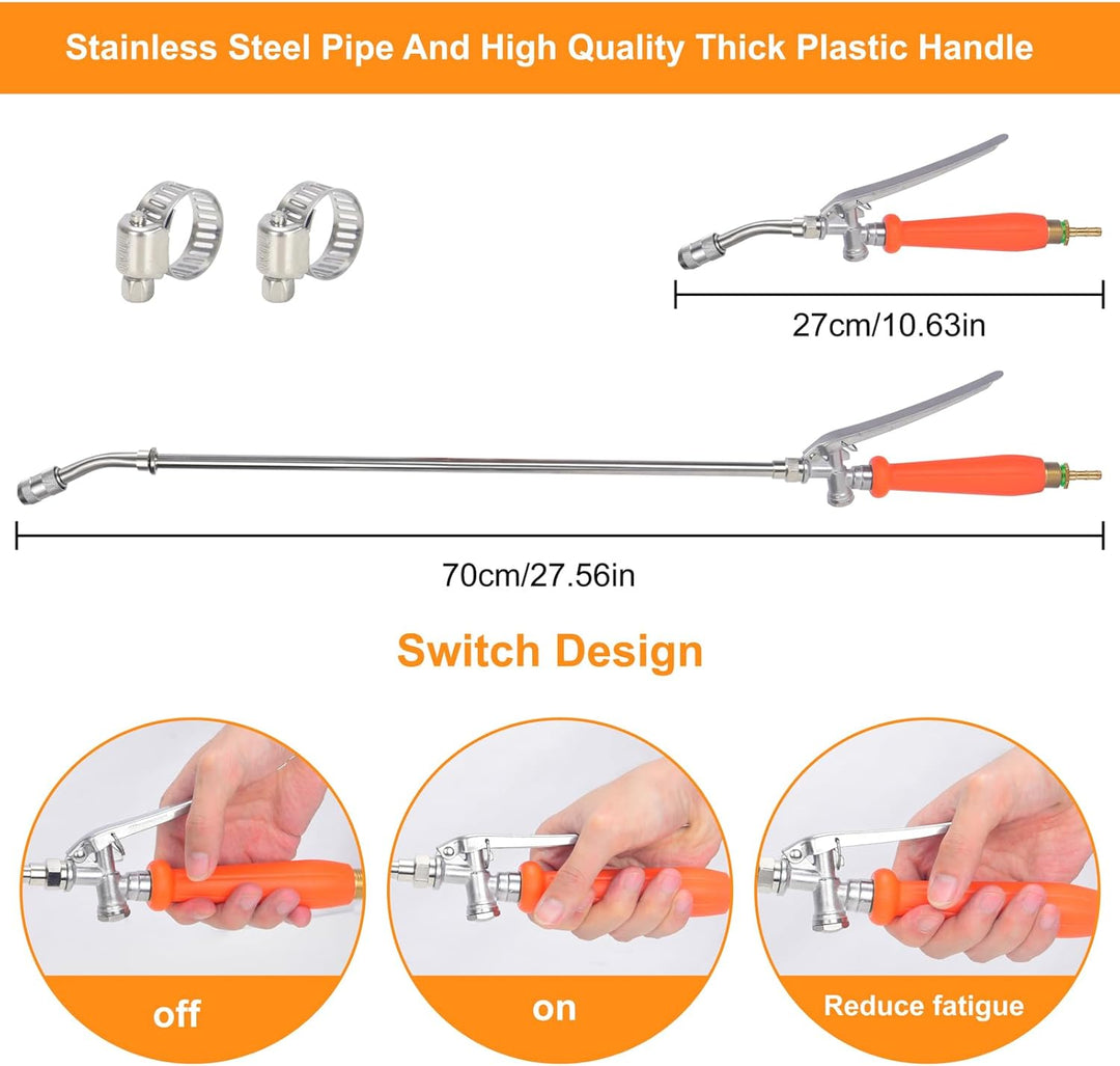 Sprühstab aus Metall,3/8 Zoll &amp; 1/4 Zoll Messing Barb Universal Sprühstab Ersatz,Hochdruckreiniger S