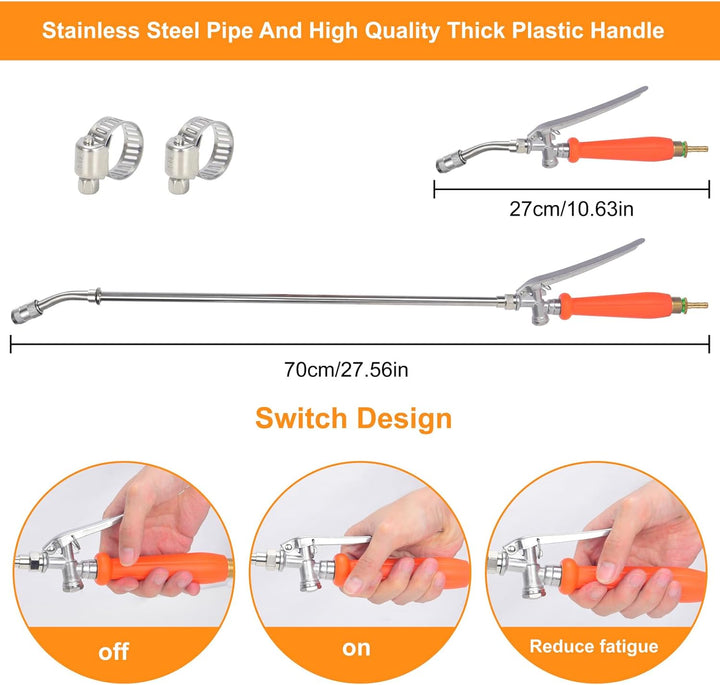 Sprühstab aus Metall,3/8 Zoll &amp; 1/4 Zoll Messing Barb Universal Sprühstab Ersatz,Hochdruckreiniger S