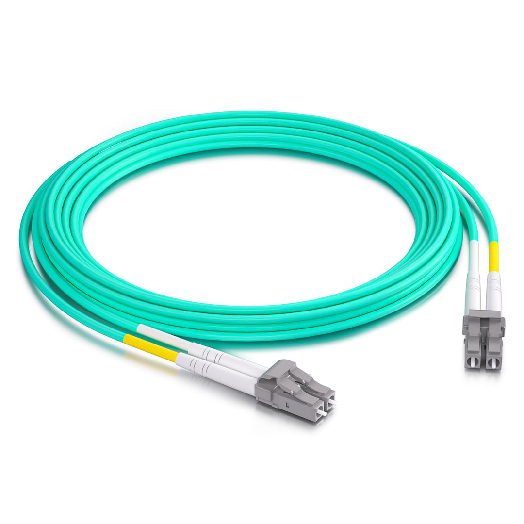 OM3 LC to LC Fiber Optic Patch Cable 20-Meter(66ft), Multi-Mode Jumper Duplex 50/125μm, UPC LSZH, fo