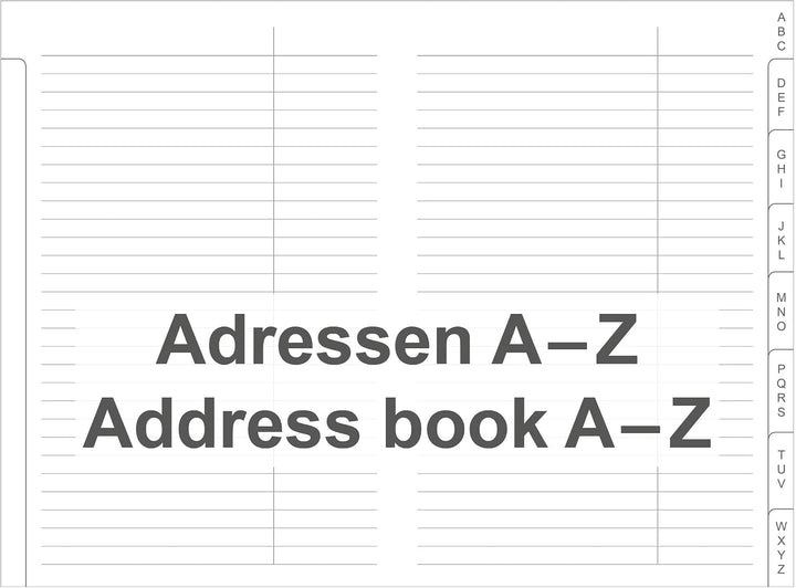 A6-Adressen mit Register, mit schwarzem Umschlag, für das revolutionäre X47-Notizbuch mit auswechsel
