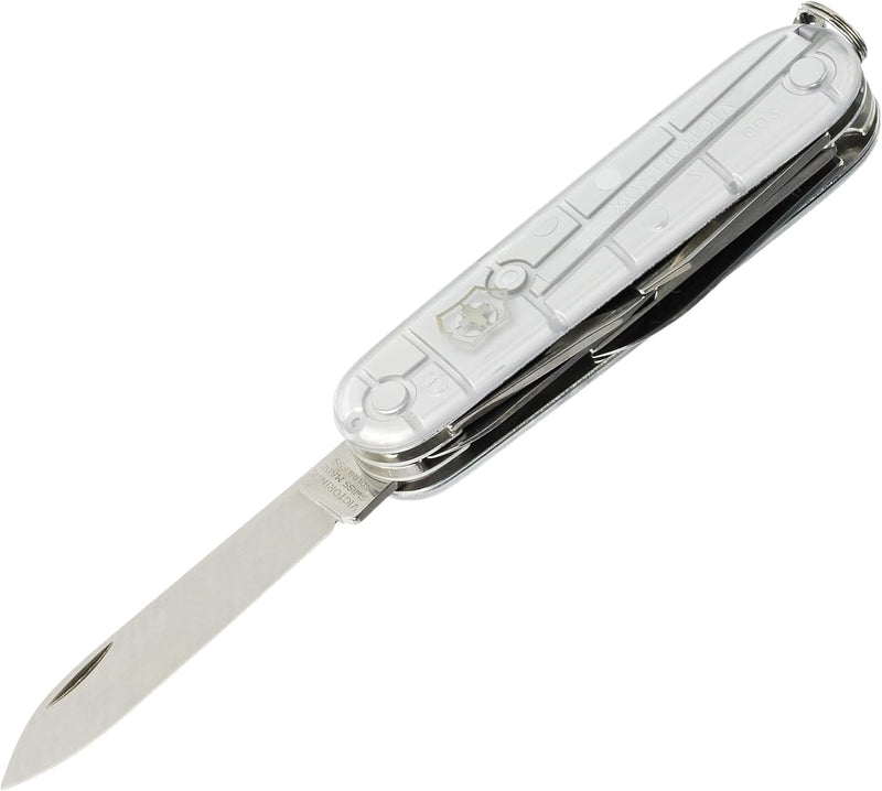 Victorinox Taschenmesser Climber (14 Funktionen, grosse Klinge, Kapselheber) 91mm Silber Transparent