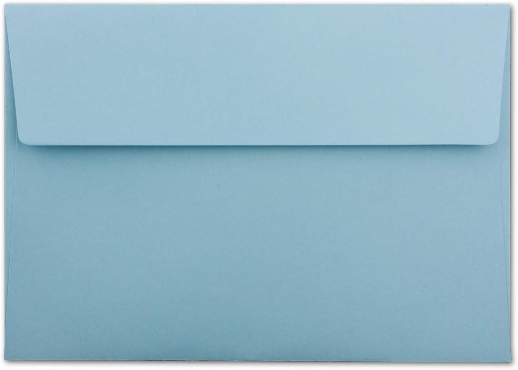 200x Briefumschläge Hell-Blau DIN C6 Format 11,4 x 16,2 cm - Haftklebung - Kuverts ohne Fenster - We