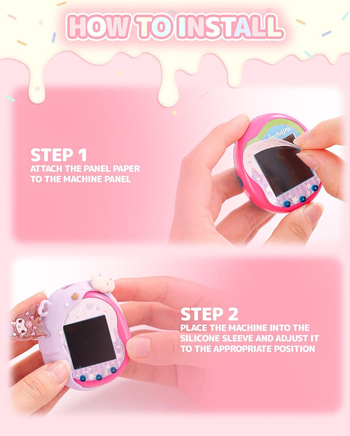 Kuitmor Sweetheart Chocolate Silikonhülle kompatibel mit Tamagotchi Uni, weiche Schutzhülle mit Cand