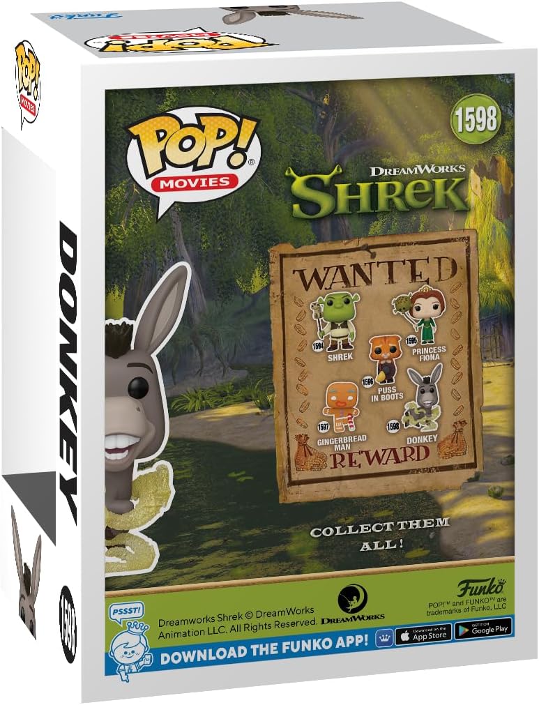 Funko Pop! Movies: Shrek Dream Works 30th - Donkey - Vinyl-Sammelfigur - Geschenkidee - Offizielle H