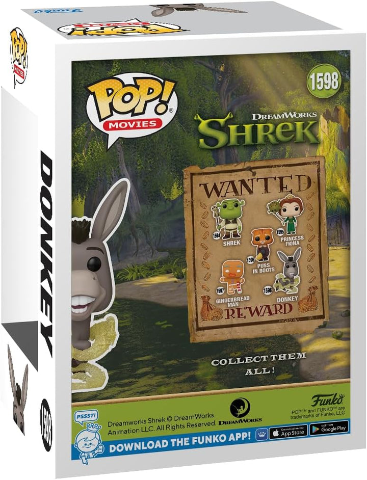 Funko Pop! Movies: Shrek Dream Works 30th - Donkey - Vinyl-Sammelfigur - Geschenkidee - Offizielle H