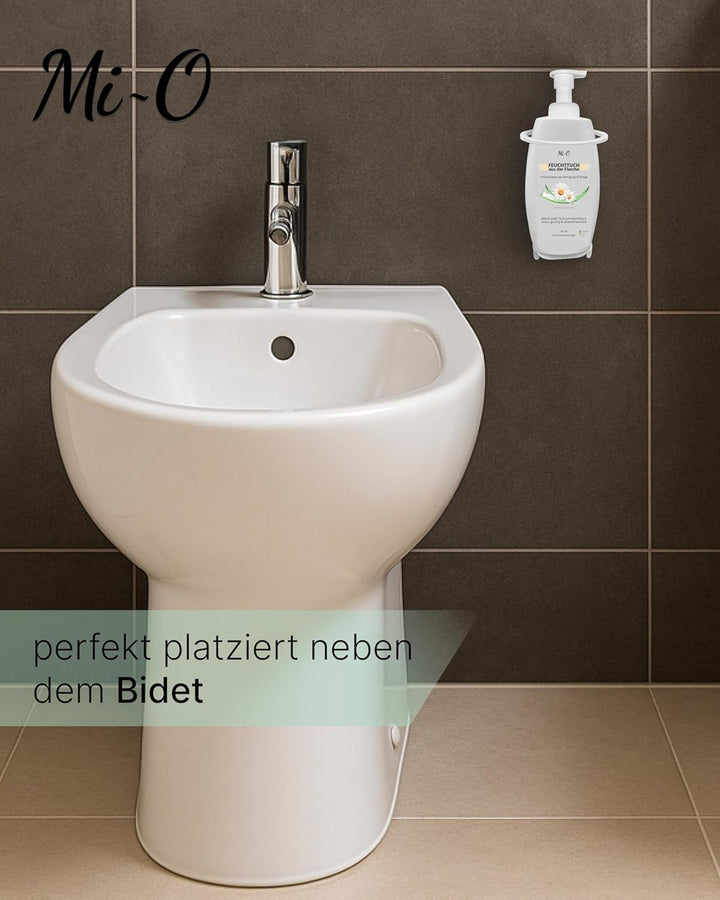 SET – Feuchttuch aus der Flasche 2 × 300 ml + 2 × Wandhalterung | Intim Reinigungs- & Pflegeschaum f