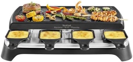 Tefal – re459812 – Raclettegrill 8 Personen 1100 W + Gourmetgrill 8 Smart