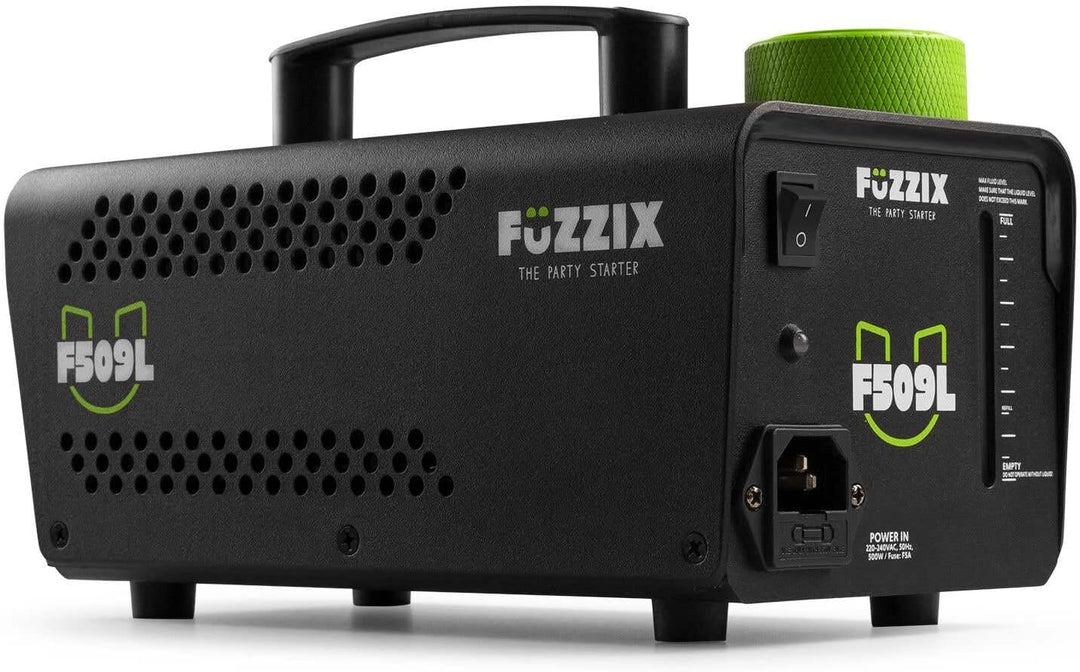 Fuzzix F509L Nebelmaschine Mini mit LED Lichteffekt und 5 Liter Nebelfluid, 500 Watt mit Fernbedienu