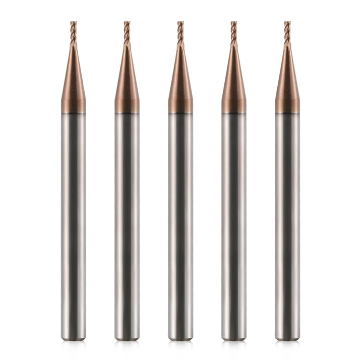 5 Stück VHM Fräser 1mm Schaftfräser Hartmetal, AlTiN beschichtet 55 HRC 4 Schneiden, bohren, fräsen,