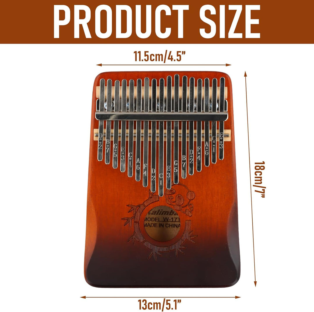 17 Tasten Fingerklavier Massivholz, Kalimba Daumenklavier, Tragbares Daumenklavie, Kalimba Geschenke