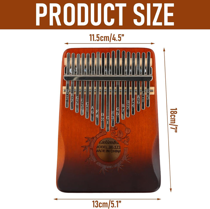 17 Tasten Fingerklavier Massivholz, Kalimba Daumenklavier, Tragbares Daumenklavie, Kalimba Geschenke