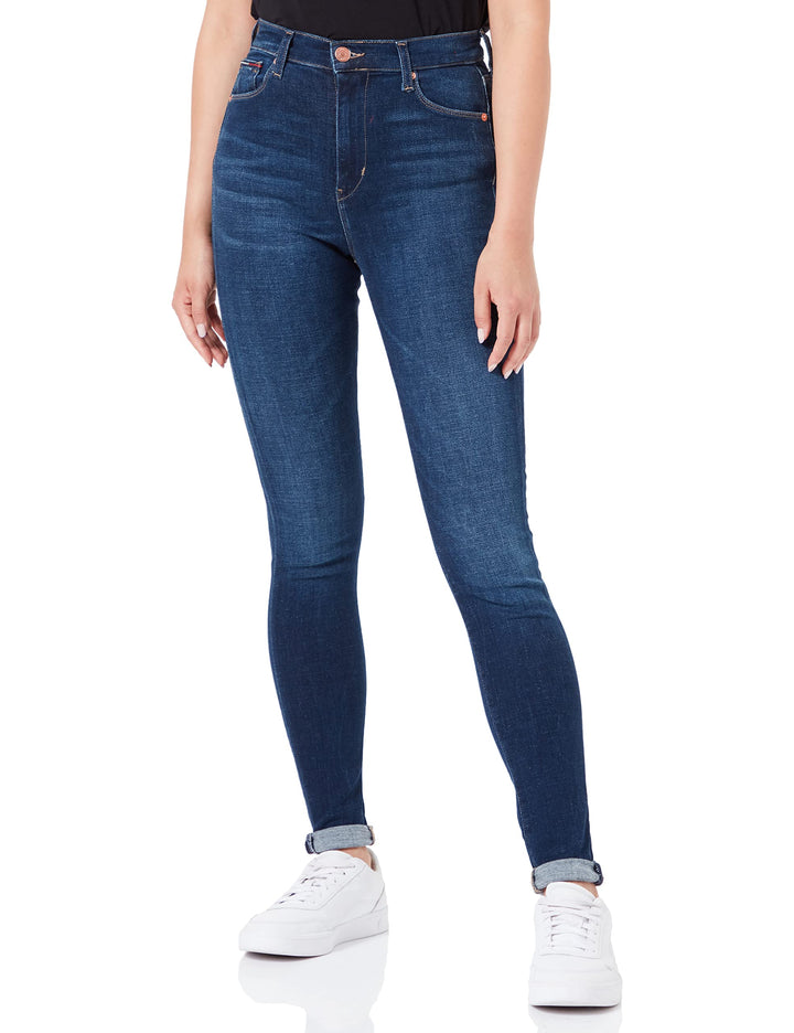 Tommy Jeans Damen Hose 28W / 32L Denim Dark, 28W / 32L Denim Dark