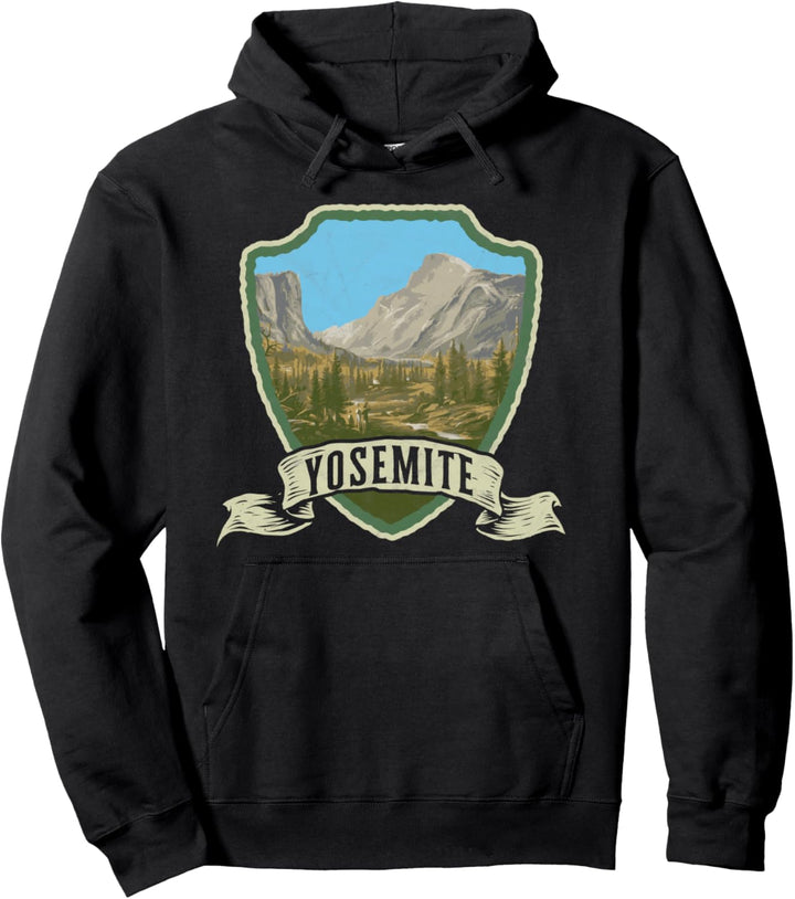 Half Dome Yosemite National Park California Vintage Graphic Pullover Hoodie