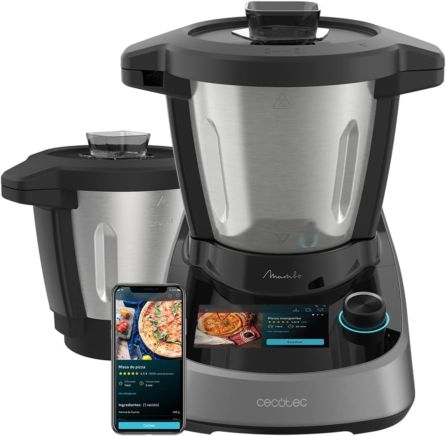 Cecotec Multifunktions-Küchenmaschine Mambo Touch mit Havanna-Krug, 1600 W, 37 Funktionen, TFT-Touch