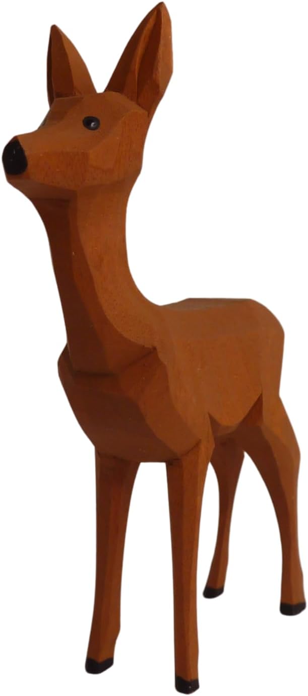 Reh stehend mit Baumwollbeutel Krippenfigur