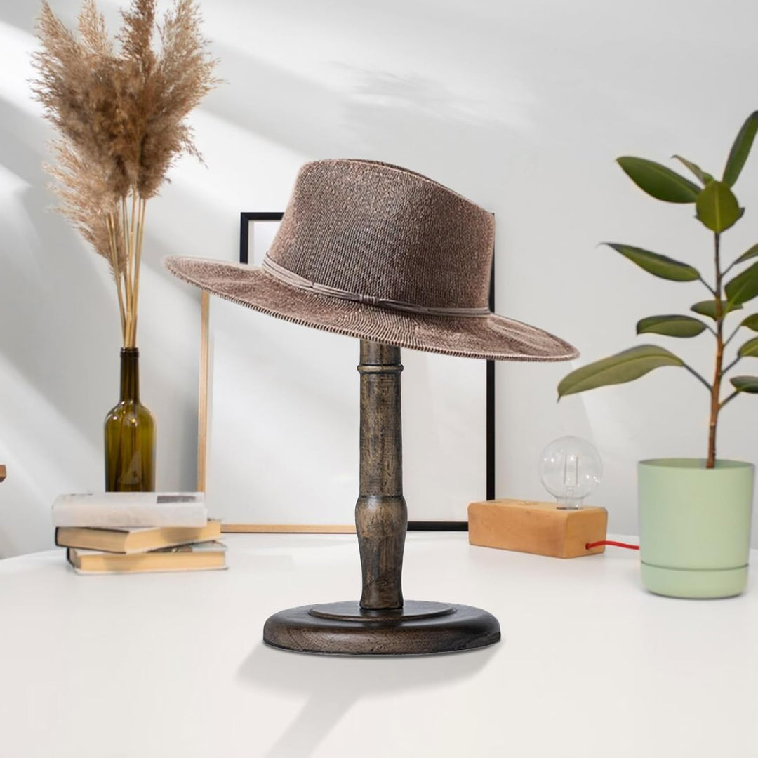 Hutständer im Vintage-Stil, rustikaler Bronze-Ständer, Tischkappen-Organizer, Cowboy-Huthalter, Perü