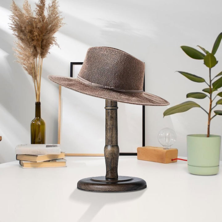 Hutständer im Vintage-Stil, rustikaler Bronze-Ständer, Tischkappen-Organizer, Cowboy-Huthalter, Perü