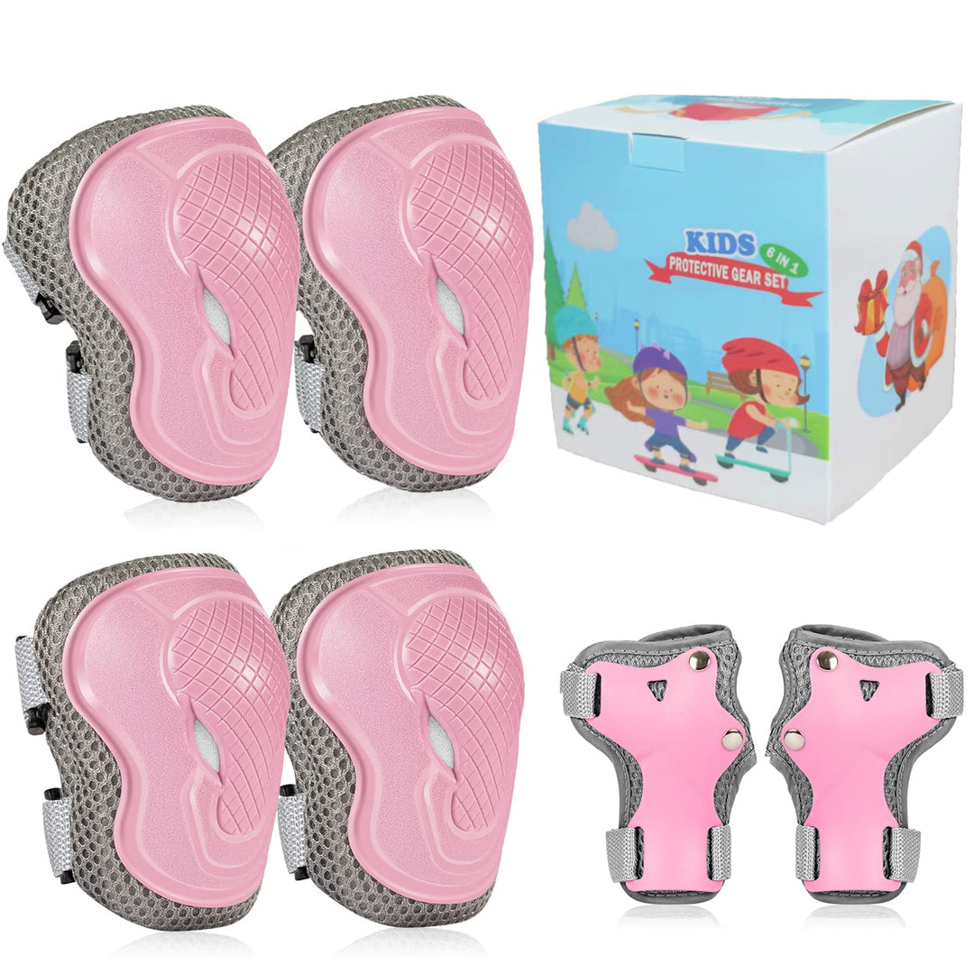 Kinder Schutzausrüstung 2-10 Jahre – Knieschoner, Ellenbogenschoner für Inliner, Rollschuhe, Skatebo