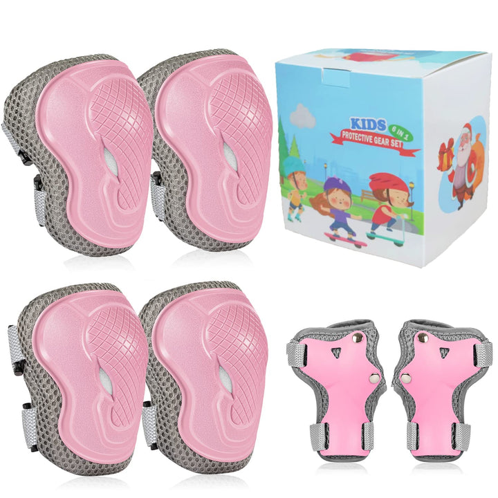 Kinder Schutzausrüstung 2-10 Jahre – Knieschoner, Ellenbogenschoner für Inliner, Rollschuhe, Skatebo