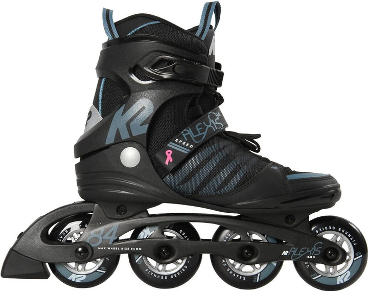 K2 Skates Damen Inline Skates ALEXIS 84 SPEED ALU, black - steel blue, 30D0270 black - steel blue EU
