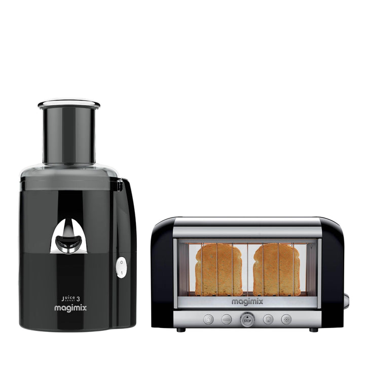 magimix Slow Juicer Entsafter und toaster 2 Scheiben - Frühstücksset - mit Kaltpress-Juice Expert 3-
