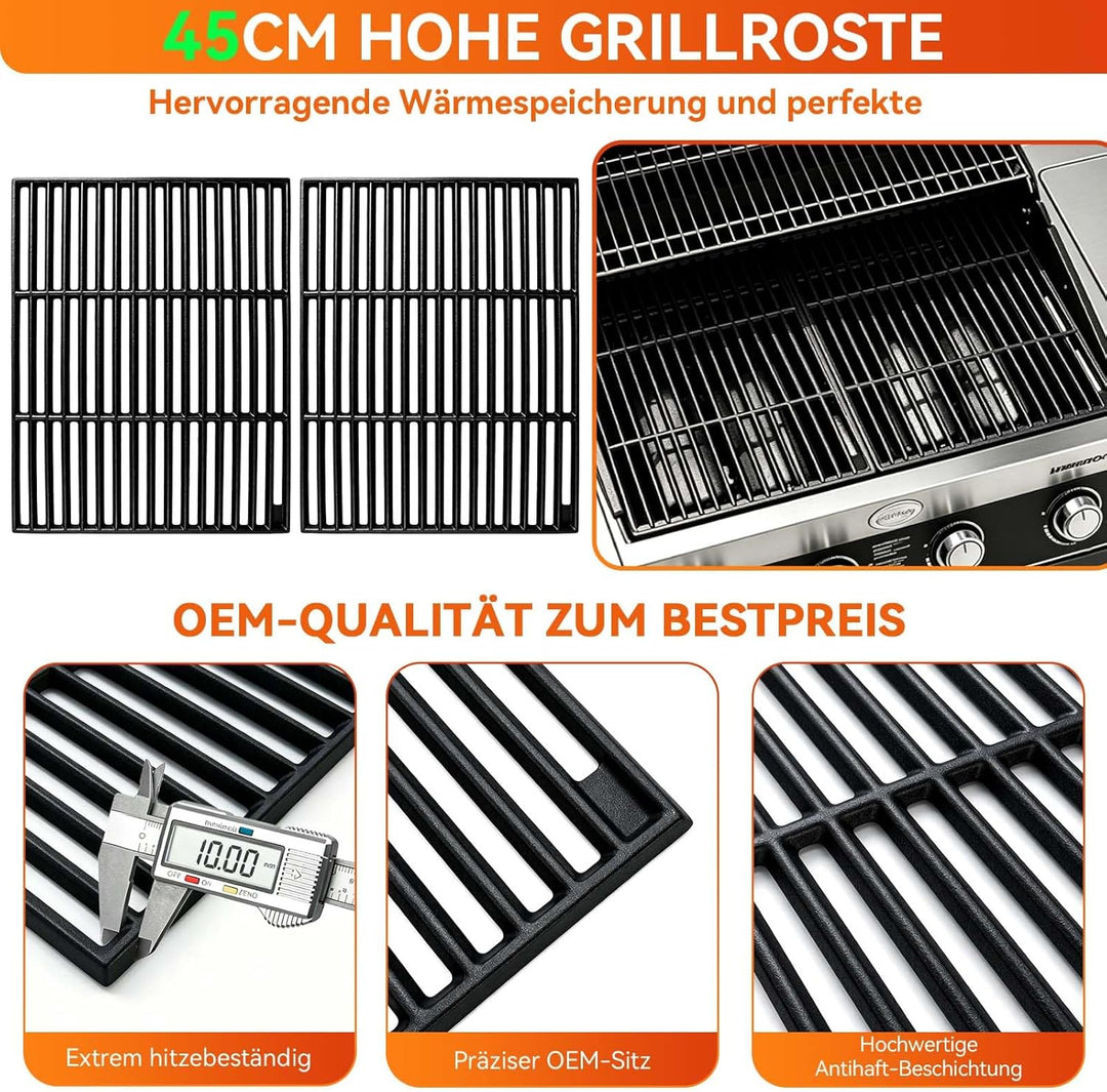 Gusseisen Grillroste für Rösle Videro G4-S, 45 x 70 cm Grillrost Ersatzteile für Enders Kansas Pro 4