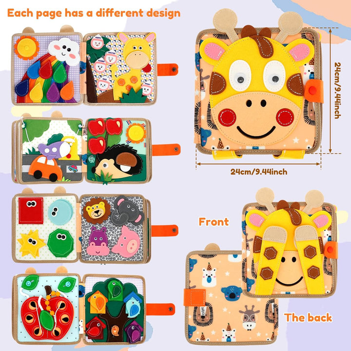 Eyoulife Spielzeug Busy Board Weicher Filz, Quiet Book Heuristisches 20 in 1, Busyboard Tragbar Für