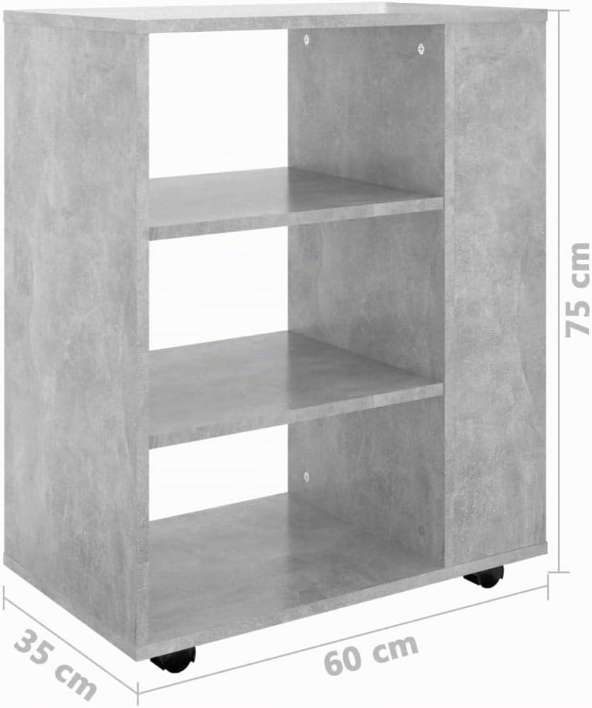 vidaXL Rollschrank mit Fächern Rollcontainer Büroschrank Aktenschrank Bürocontainer Schrank Büro Dru