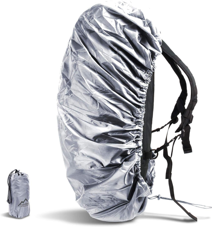 normani Wasserdichter Rucksacküberzug 6000 mm KOMPLETT Reflektierender Raincover Regenhülle Silber R