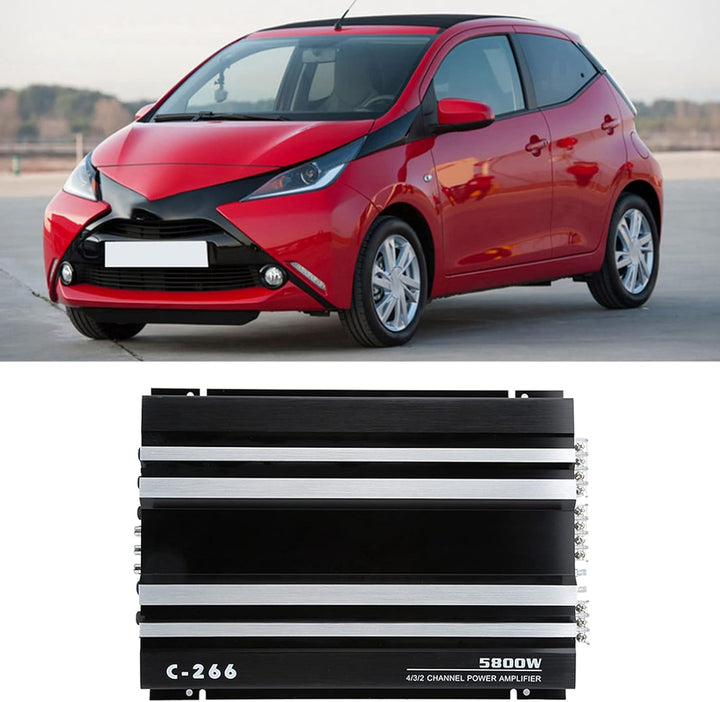 KIMISS Auto-Stereo-Verstärker, 5800 W, 12 V, Hochleistungs-Auto-Verstärker, Tragbarer Hi-Fi-Audio-St