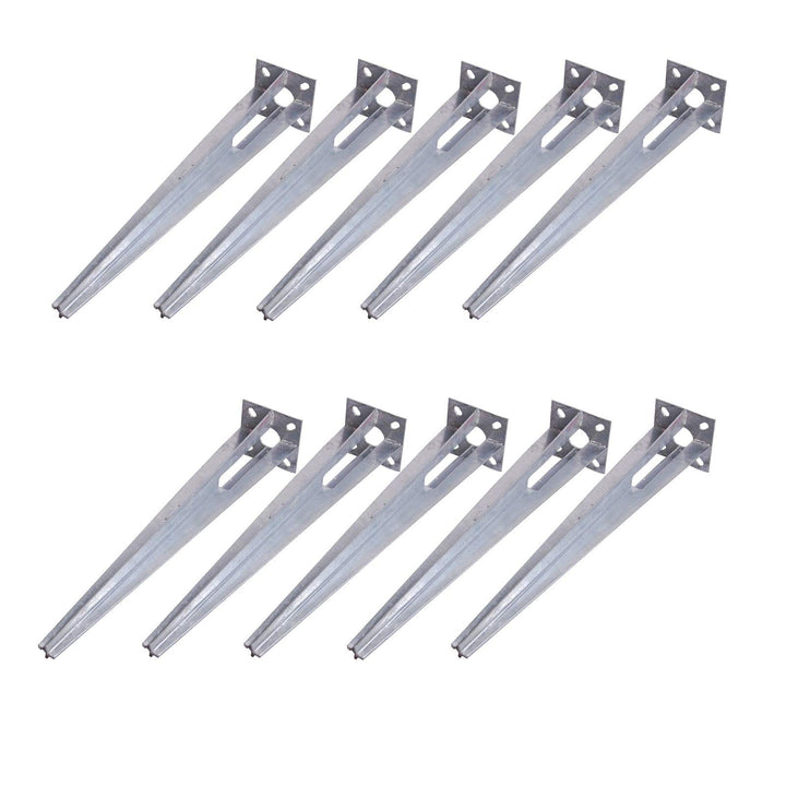10x Zaunpfosten Einschlaghülse 34mm Bodenhülse Zaunpfahl Bodeneinschlaghülse